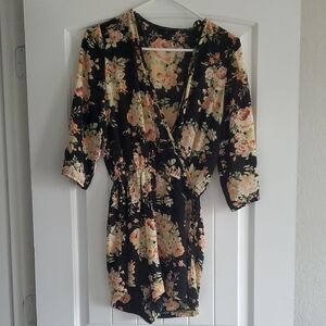 Floral Wrap Romper